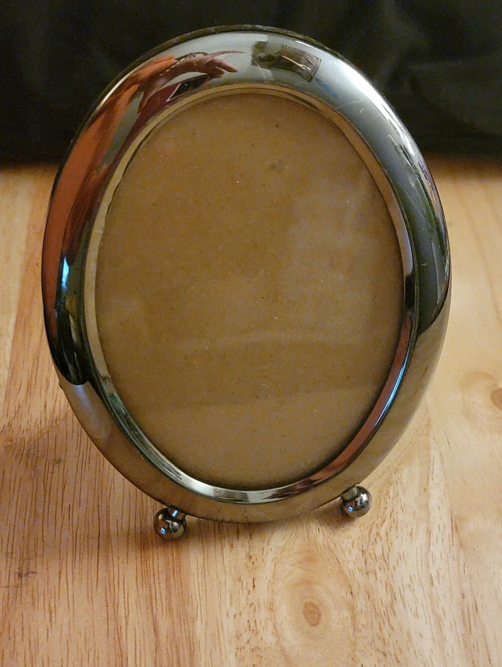 Polished Oval Tabletop Mirror